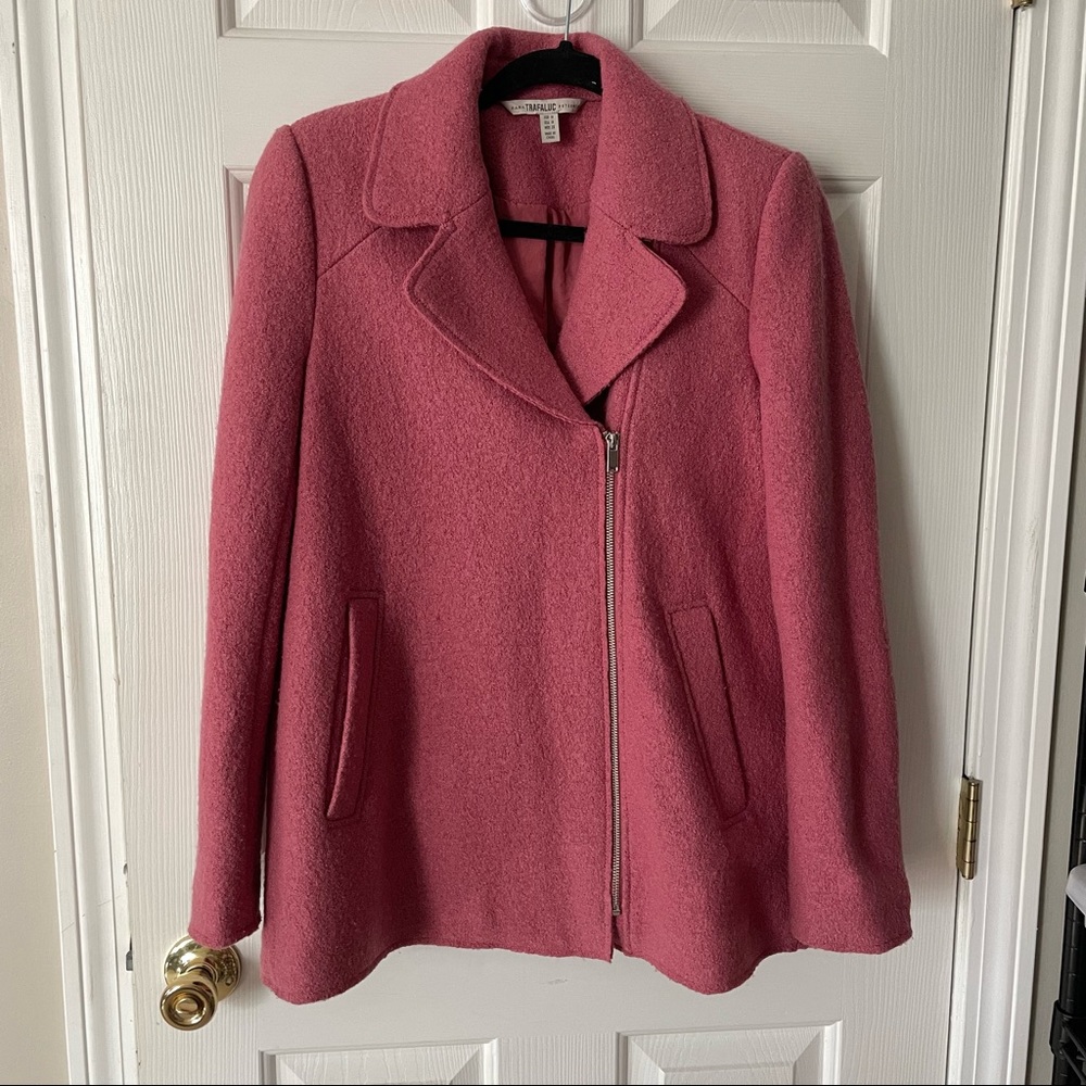 Pink Zara TRAFALUC side zip jacket, size medium